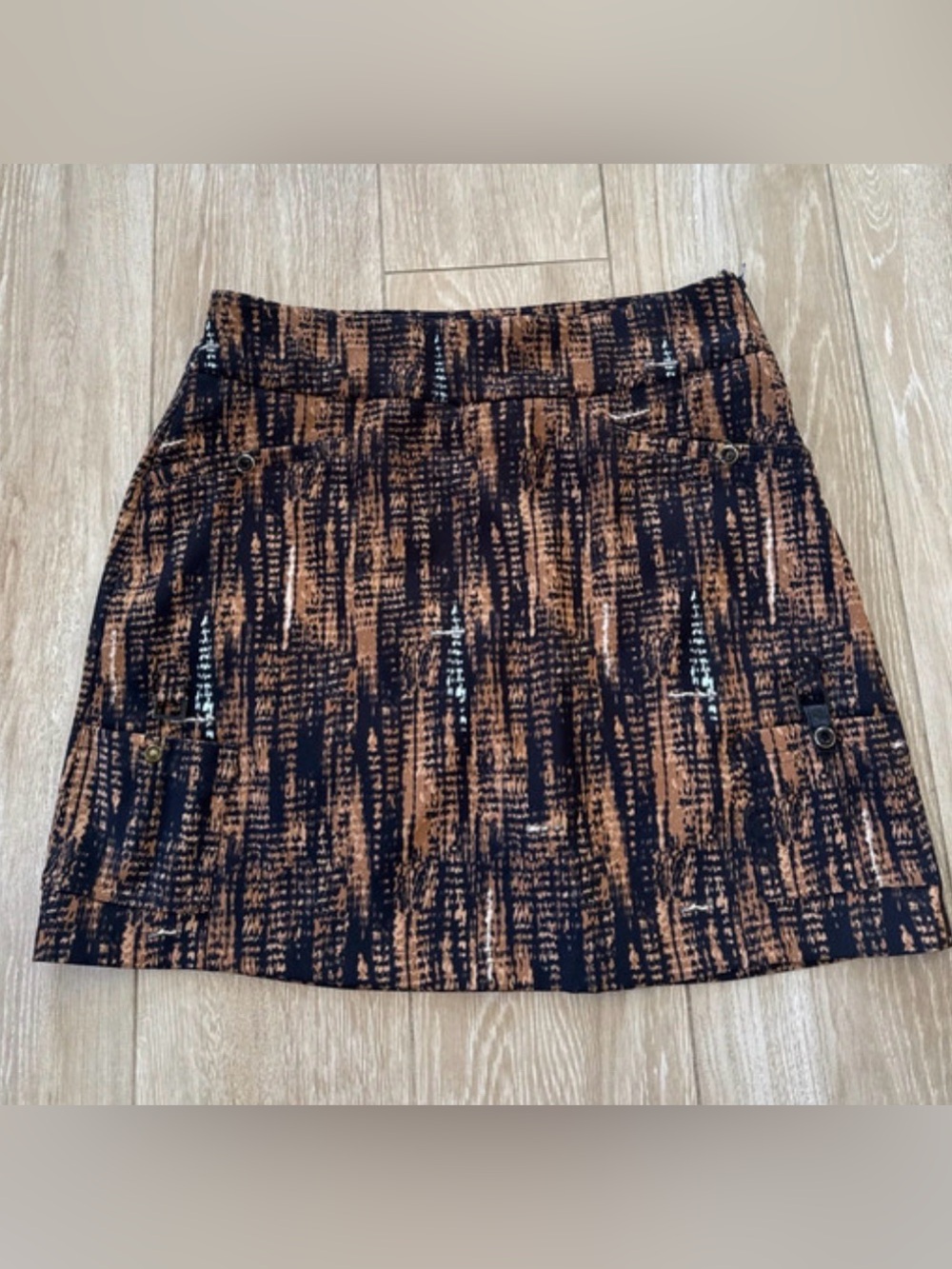 Jamie Sadock Brown Black Pattern Skort 6